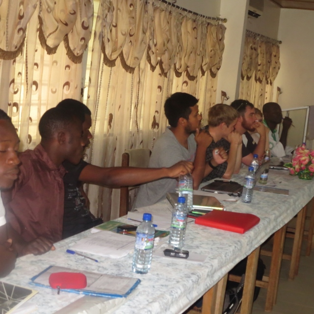 ICS volunteers in a mid-term evaluation workshop